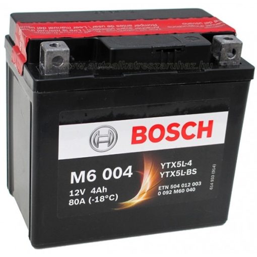 Bosch M6 004 YTX5L-4/YTX5L-BS AGM motorkerékpár akkumulátor - 504012003