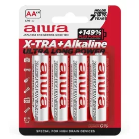 Aiwa AB-AALR6/4 X-TRA + Alkáli elem AA (LR6) 4db