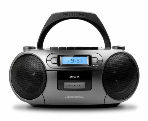 Aiwa BBTC-550MG hordozható audio készülék, ezüstszürke színben