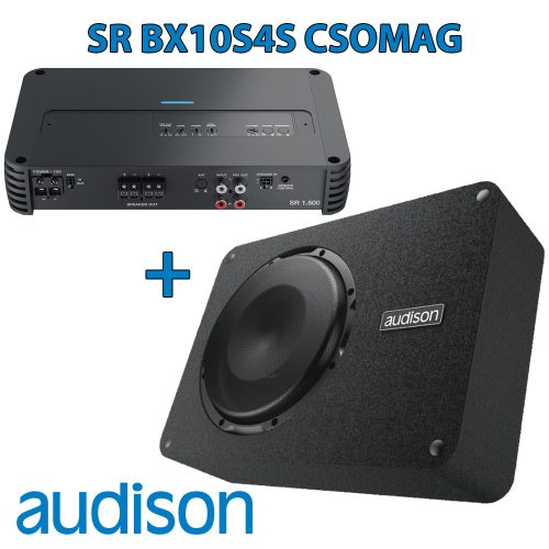 Audison SR BX10S4S csomag SR 1.500 erősítő + AP BX10S4S mélynyomóláda