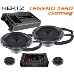   Hertz Legend 1650 csomag ML Power 4,  4/3/2 csatornás erősítő és Mille Legend MLK 1650.3 hangszórókészlet