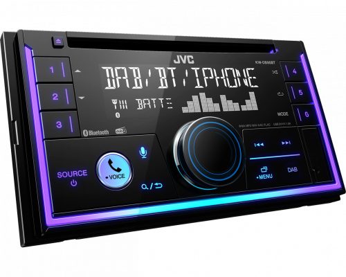 JVC KW-DB95BT 2 DIN méretű autórádió Bluetooth-tal, FM és DAB+ rádióvevővel