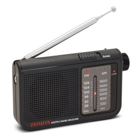   Aiwa RS-55BK  Klasszikus kisrádió textil tartóval és fém házas fülhallgatóval