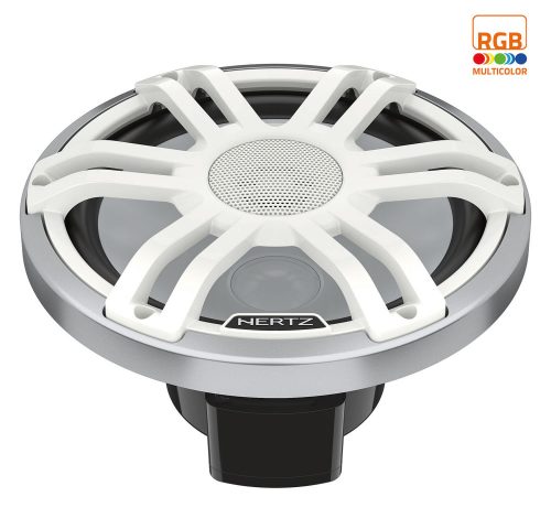 Hertz HMS 12 S2-LD-SW Vízálló hajós/motor/powersport 30cm-es LED-es mélynyomó fehér színben