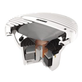   Hertz HMS 10 S4-LD-SW Vízálló hajós/motor/powersport 25cm-es LED-es mélynyomó fehér színben