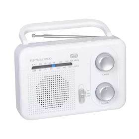   Trevi RA 7F64 White Hordozható 2 sávos rádió, teleszkópos antennával és fej/fülhallgató kimenettel
