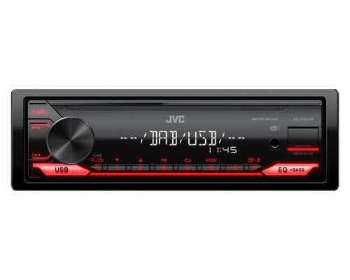 JVC KD-X182DB Professzionális MP3/USB autórádió DAB+ digitális rádióval, prémium hangzás, rövid beépítés