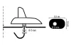 Phonocar 08090 Kiváló rádióvételt biztosító és az elegáns megjelenésű AM/FM cápauszony antenna 