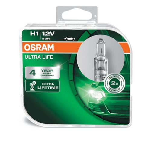 Osram Ultra Life H1 12V 55W autó izzó, duó csomag 64150ULT-HCB