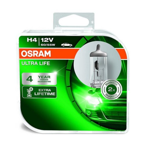 Osram Ultra Life H4 12V 60/55W P43t autó izzó, duó csomag - 64193ULT-HCB