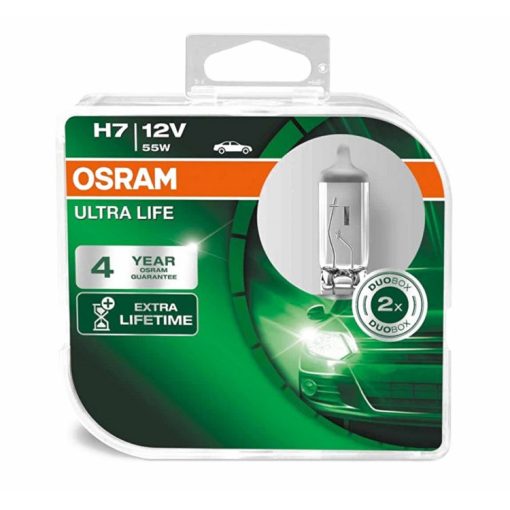 Osram Ultra Life H7 12V 55W PX26d autó izzó, duó csomag - 64210ULT-HCB