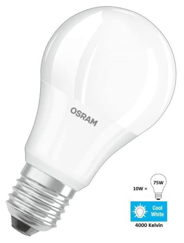 OSRAM Value CLA75 E27 10W (75W) 4000K hideg fehér 1055lm LED