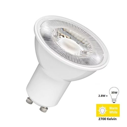 Osram Value GU10 2,8W (35W) 2700K meleg fehér 36° LED