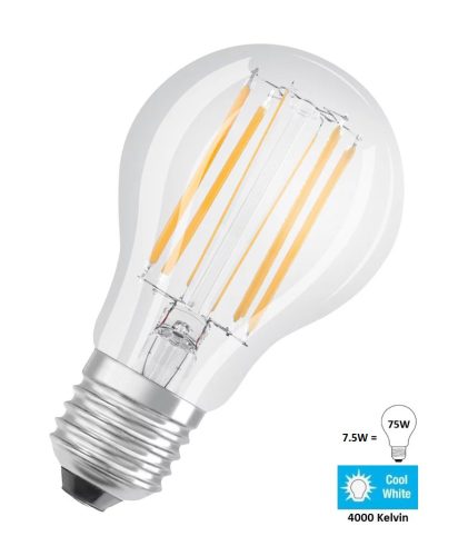 OSRAM Value CLA75 E27 7,5W (75W) 4000K hideg fehér filament LED