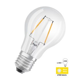   OSRAM LED star CLA15 E27 1,5W (15W) 136lm 2700K meleg fehér filament LED