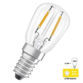   Osram Parathom Special E14 T26 2,2W (10W) 2700K meleg fehér 320° LED (#hűtőgép izzó)
