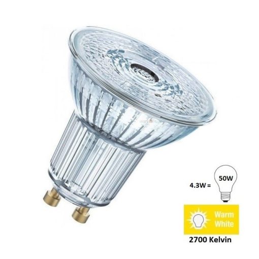 Osram Value GU10 4,3W (50W) 2700K meleg fehér 36° LED