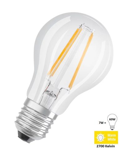 OSRAM Value CLA60 E27 7W (60W) 806lm 2700K meleg fehér filament LED