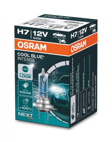 Osram Cool Blue Intense NextGen +100% H7 12V 55W autó izzó - 64210CBN