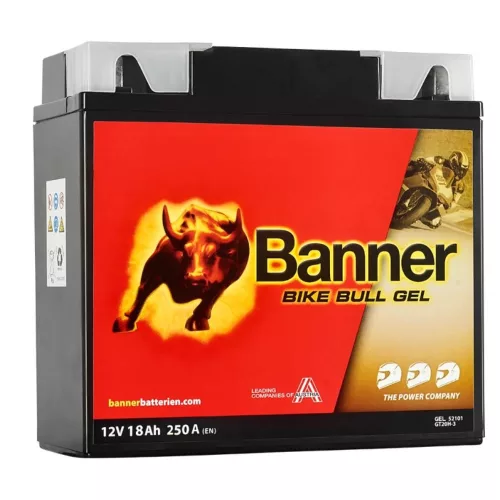 Banner Bike Bull GEL GT20H-3 12V 18Ah 250A motorkerékpár akkumulátor - 52101