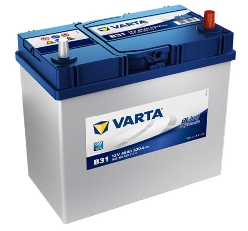Varta Blue Dynamic 12V 45Ah 330A Jobb+ ázsiai autó akkumulátor (B31) - 545155