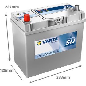   Varta Dynamic SLI 12V 45Ah 330A Bal+ ázsia autó akkumulátor (B34)-545158