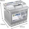 Varta Dynamic EFB 12V 50Ah 550A Jobb+ autó akkumulátor (N50)-550500