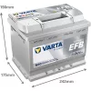 Varta Dynamic EFB 12V 60Ah 640A Jobb+ autó akkumulátor (N60)-560500