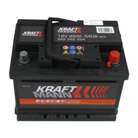   Kraftmann 12V 62ah 540A jobb+ autó akkumulátor (VARTA GYÁRTÁS)