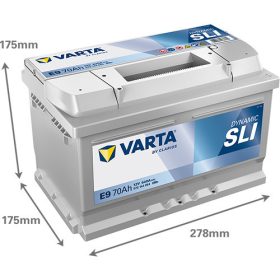   Varta Dynamic SLI 12V 70Ah 640A Jobb+ autó akkumulátor (E9)-570144