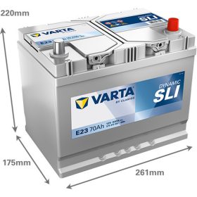   Varta Dynamic SLI 12V 70Ah 630A Jobb+ ázsia autó akkumulátor (E23)-570412