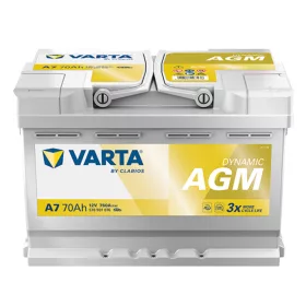   Varta Dynamic AGM 12V 70Ah 760A Jobb+ autó akkumulátor (A7) - 570901