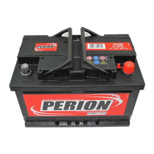 Perion 12V 72ah 680A jobb+ autó akkumulátor
