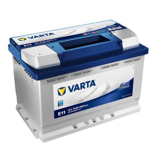Varta Blue Dynamic 12V 74Ah 680A Jobb+ autó akkumulátor (E11) - 574012