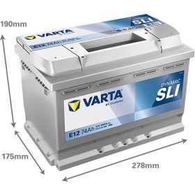   Varta Dynamic SLI 12V 74Ah 680A Bal+ autó akkumulátor (E12)-574013