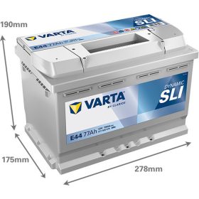   Varta Dynamic SLI 12V 77Ah 780A Jobb+ autó akkumulátor (E44)-577400