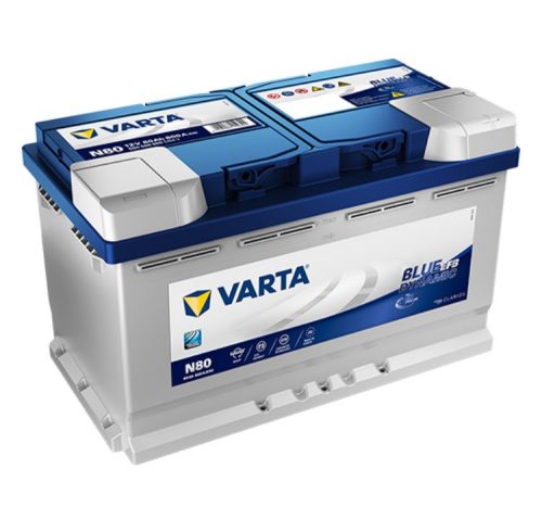 Varta Blue Dynamic EFB 12V 80Ah 800A Jobb+ autó akkumulátor (N80) - 580500