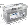 Varta Dynamic EFB 12V 80Ah 800A Jobb+ autó akkumulátor (N80)-580500