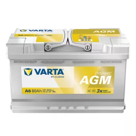   Varta Dynamic AGM 12V 80Ah 800A Jobb+ autó akkumulátor (A6) - 580901