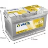 Varta Dynamic AGM 12V 80Ah 800A Jobb+ autó akkumulátor (A6) - 580901