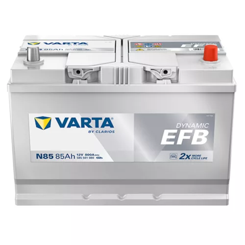 Varta Dynamic EFB 12V 85Ah 800A Jobb+ autó akkumulátor (N85)-585501