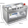 Varta Dynamic EFB 12V 85Ah 800A Jobb+ autó akkumulátor (N85)-585501