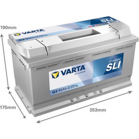   Varta Dynamic SLI 12V 95Ah 800A Jobb+ autó akkumulátor (G3)-595402