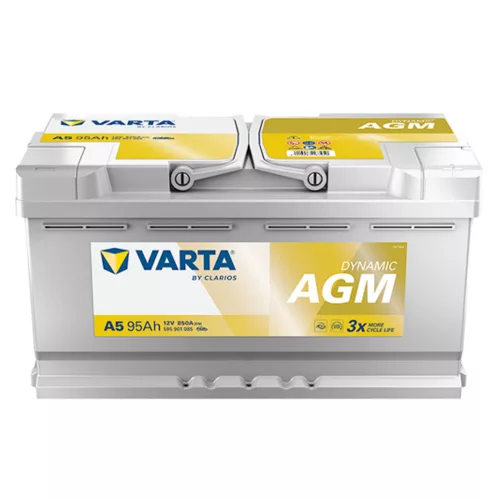 Varta Dynamic AGM 12V 95Ah 850A Jobb+ autó akkumulátor (A5) - 595901