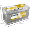 Varta Dynamic AGM 12V 95Ah 850A Jobb+ autó akkumulátor (A5) - 595901