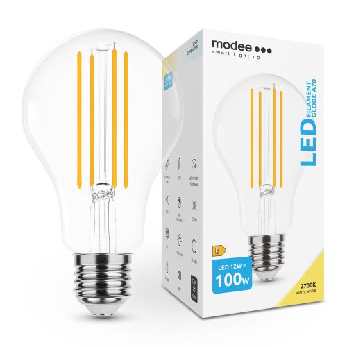 Modee Filament E27 12W (100W) 2700K - meleg fehér LED