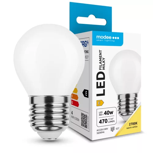 Modee G.Mini E27 G45 4W (40W) 2700K - meleg fehér kisgömb LED - 3 év garancia