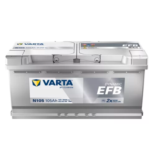 Varta Dynamic EFB 12V 105Ah 950A Jobb+ autó akkumulátor (N105)-605500