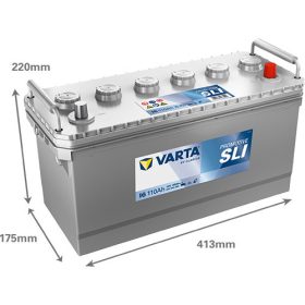   Varta Promotive SLI 12V 110Ah 850A Jobb+ teherautó akkumulátor (I6) - 610050