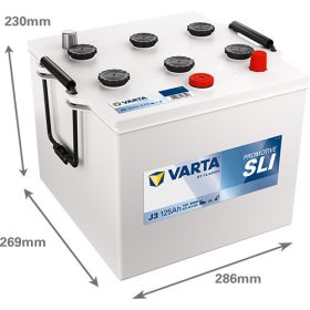   Varta Promotive SLI 12v 125Ah 950A Jobb+ teherautó akkumulátor (J3) - 625023